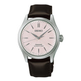 Seiko Presage HCC003J1 wristwatch with stainless steel band and white dial, showcasing elegant design and classic timepiece features.