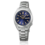 Seiko 5 SRE021K1 stainless steel automatic watch with black dial and day-date display, elegant and sporty men's timepiece